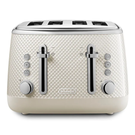 De Longhi CTL4003W 4 Slice Toaster with Defrost Function