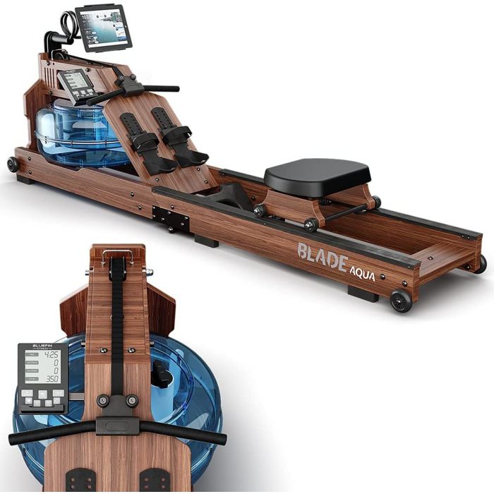 Bluefin Fitness Blade Aqua W 1 Wooden Rowing Machine Gym Equipment