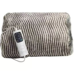 Dreamland 16711 Heated Blanket Zebra Intelliheat Single Size Warming Throw Grey