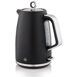 Swan SK14017BLK Serenity Jug Kettle 1.7L 3kW Rapid Boil Level Indicator Black