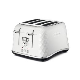 De'Longhi CTJ4003.W Brillante 4 Slice Toaster with Defrost Function 1800W
