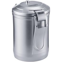 De'Longhi DLSC068 5513290061 Vacuum Sealed Coffee Canister 1.6L Brushed Silver 