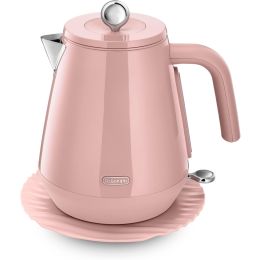 De'Longhi KBY3001.PK Jug Kettle Rapid Boil Function Eclettica 1.7L 3000w Pink 