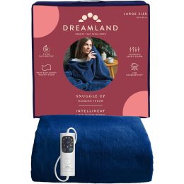 Dreamland 16821 Electric Blanket Heated Throw Snuggle Up Intelliheat Luxury Navy