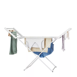 Dry:Soon 53488 Winged Heated Clothes Airer Electric for Drying Laundry Silver