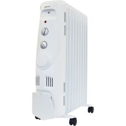 Igenix IG2600 Portable Oil Filled Radiator 3 Heat Settings Electric Heater White