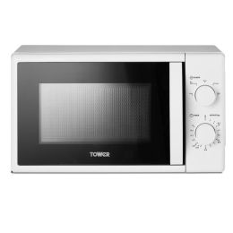 Tower T24034WHT Manual Microwave Oven with 5 Power Levels 20L 700w White