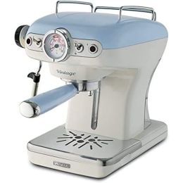 Ariete AR1389/15 Espresso Coffee Machine Retro Style Built-in Milk Frother Blue